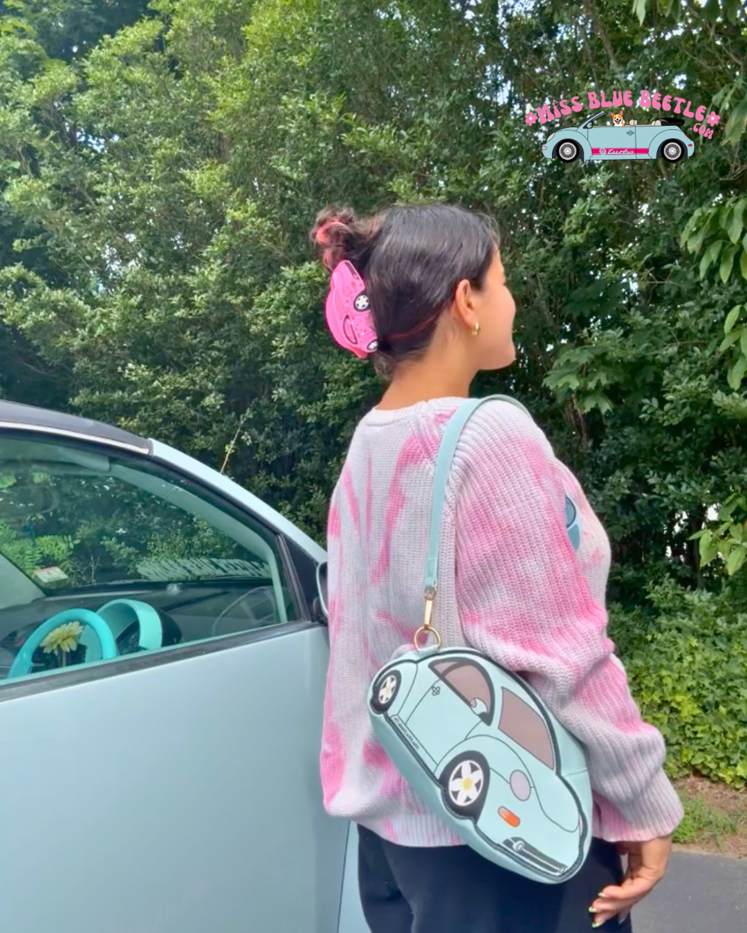 Pink Punch Buggy Hair Claw/Clip