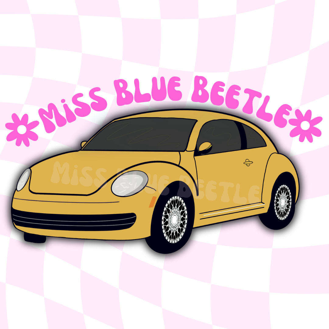 Mustard yellow Bug sticker