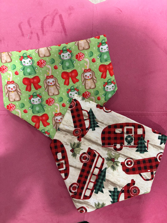 Vdubs & green Christmas monster Dog Bandana