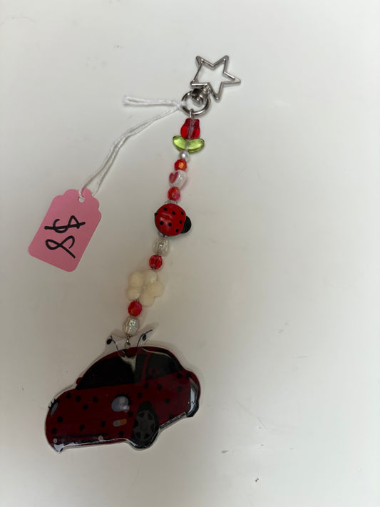 Ladybug red punch buggy keychain