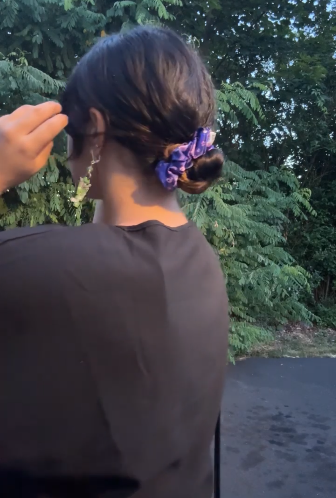 Kuromi satin scrunchie