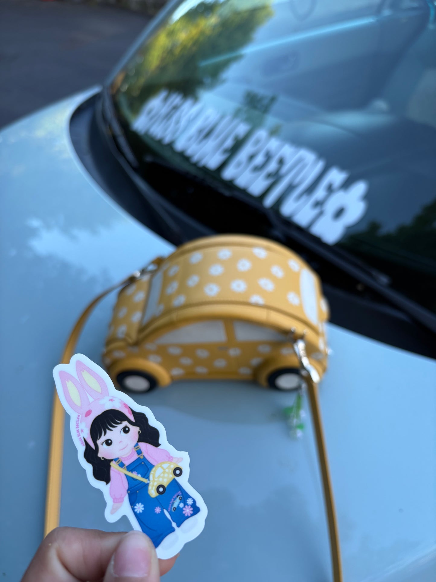 Beetle Girl weatherproof decal