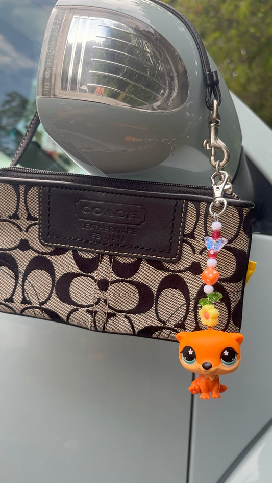 LPS cutie orange animal Keychain