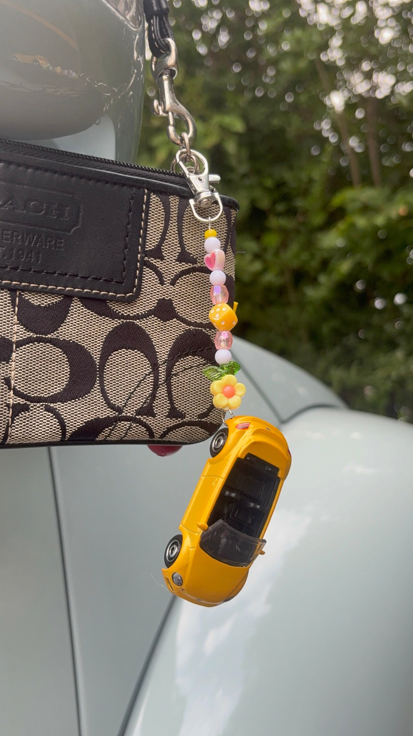 Yellow A5 Punch Buggy Keychain