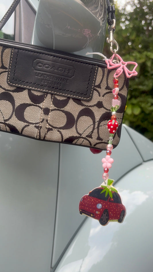Strawberry punch buggy keychain