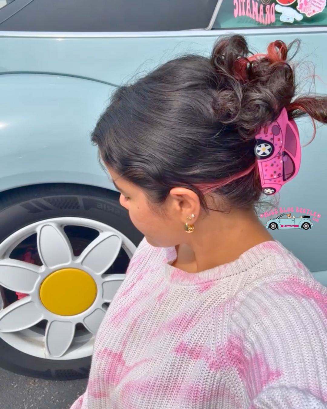 Pink Punch Buggy Hair Claw/Clip
