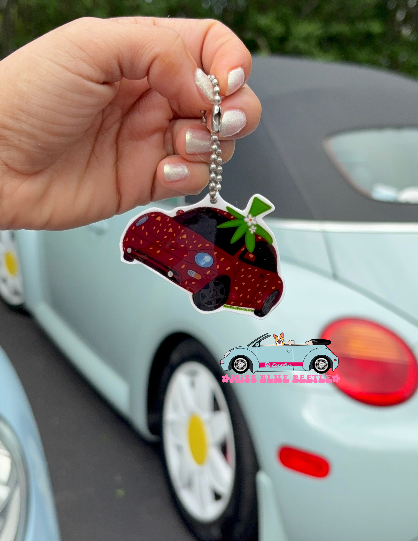 Fresita bug bag charm/keychain