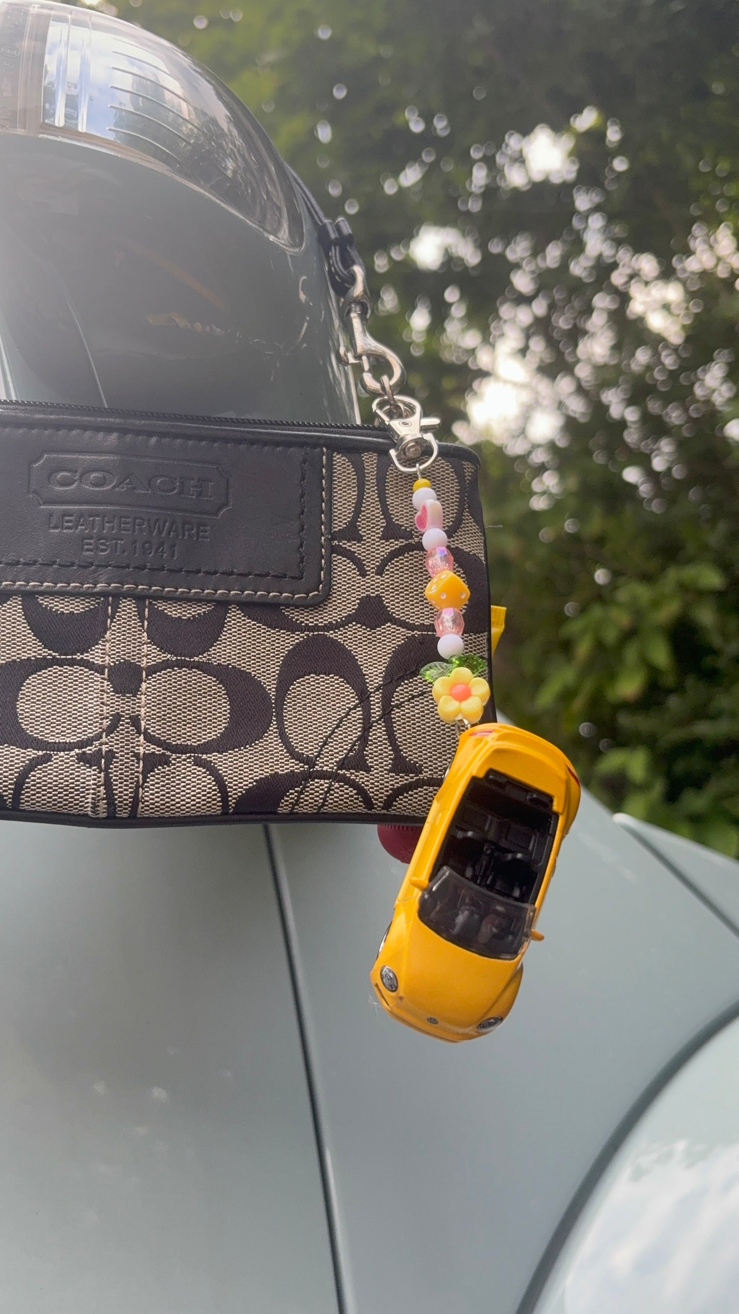 Yellow A5 Punch Buggy Keychain
