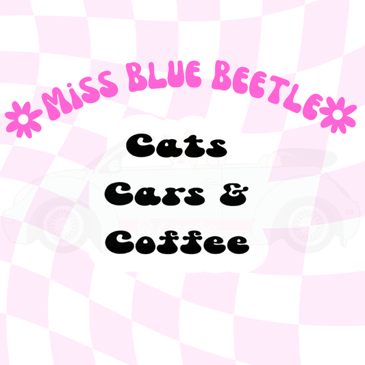 Cats, cars & coffee sticker