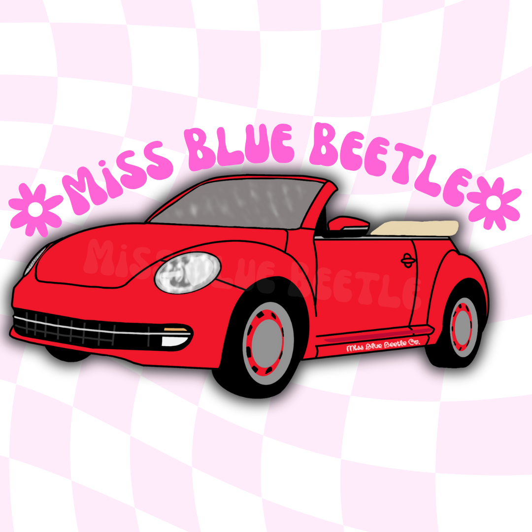 Red bug A5 convertible sticker