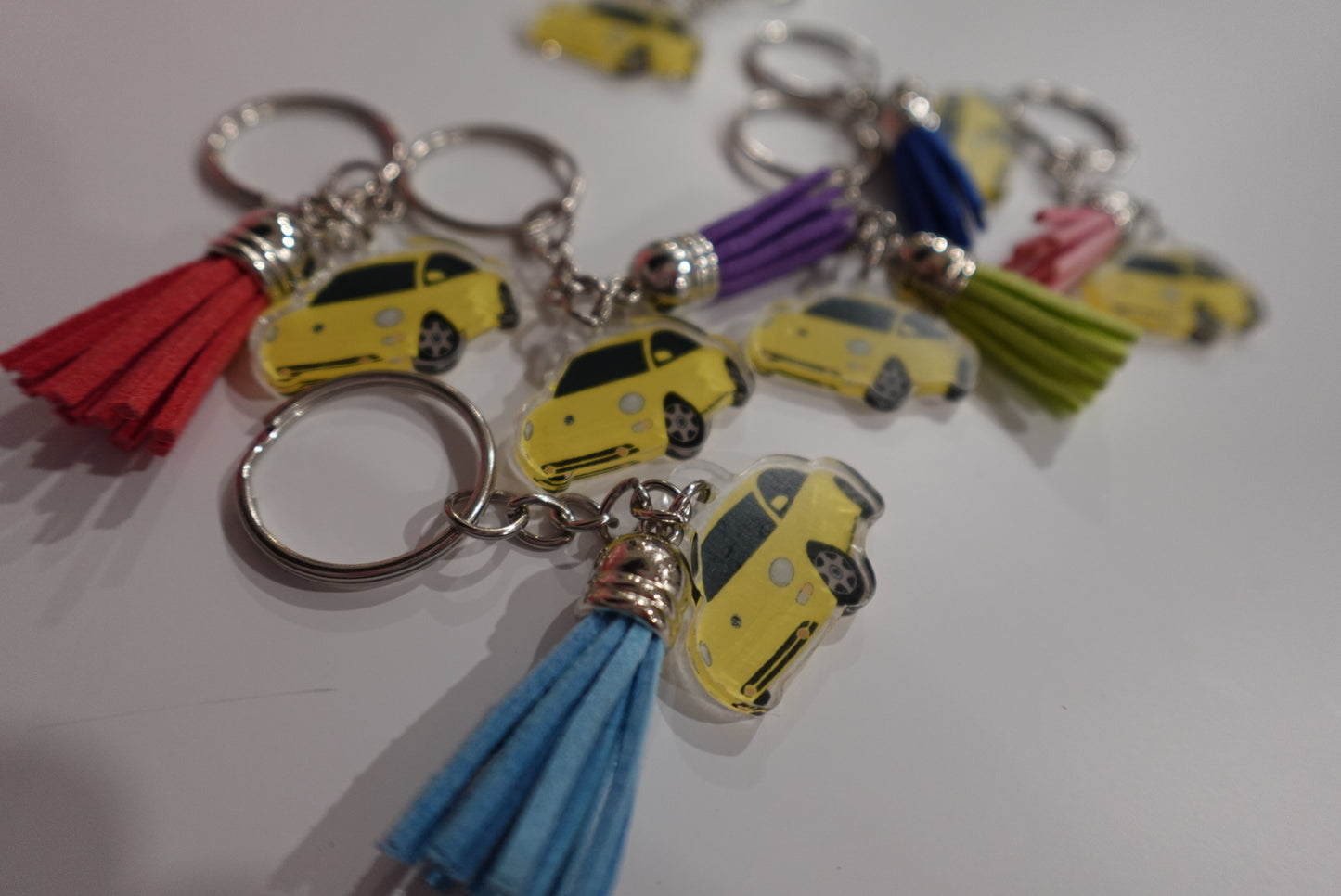 Yellow bug keychain