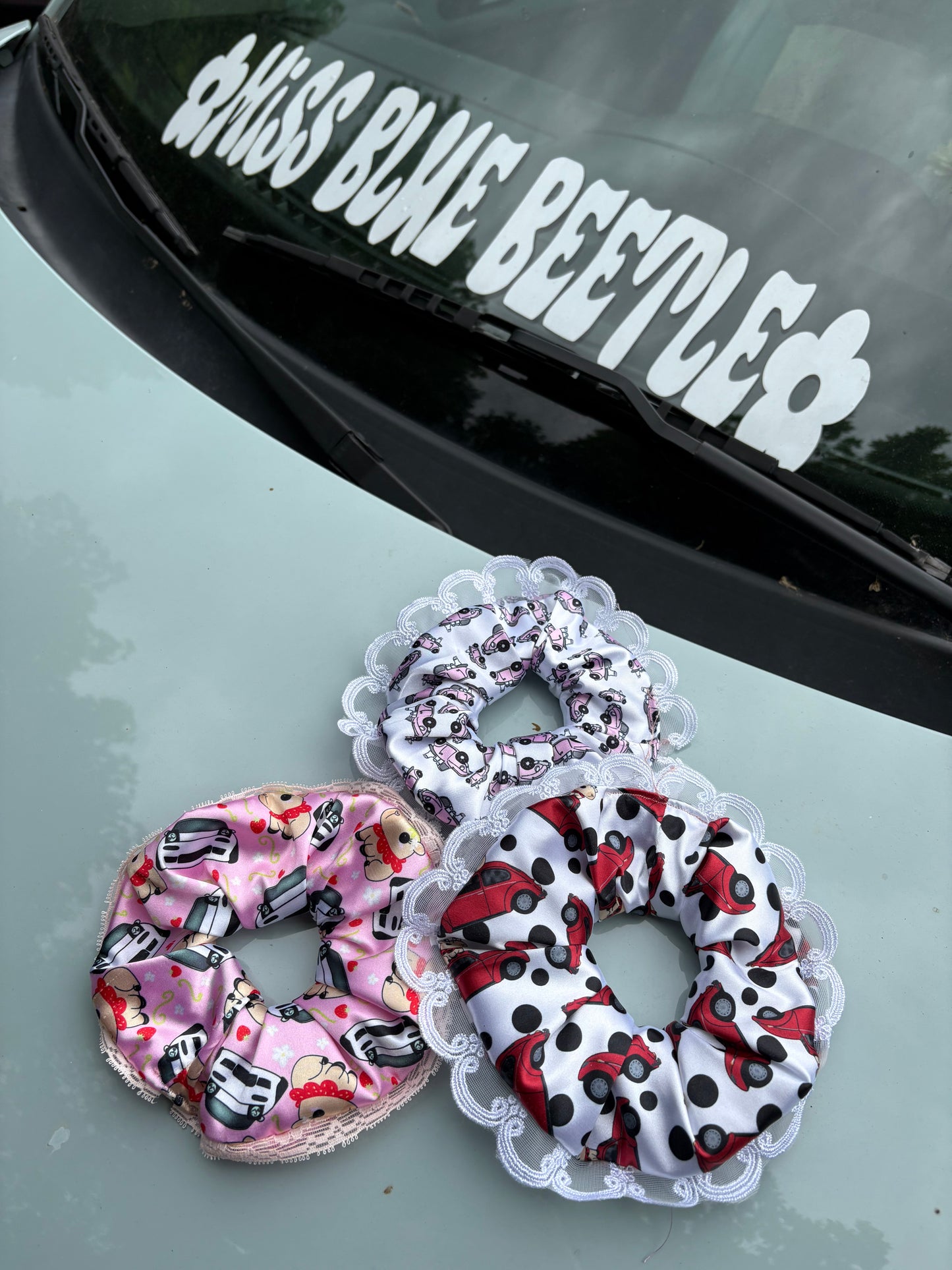 Satin Scrunchies with borders