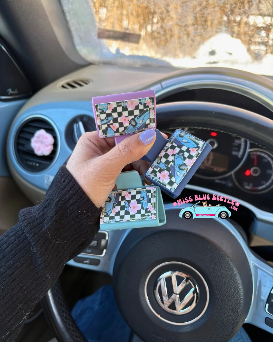 Denim Blue Hair Claw Clips