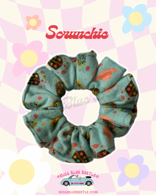 Cowgirl boots flower vase scrunchie