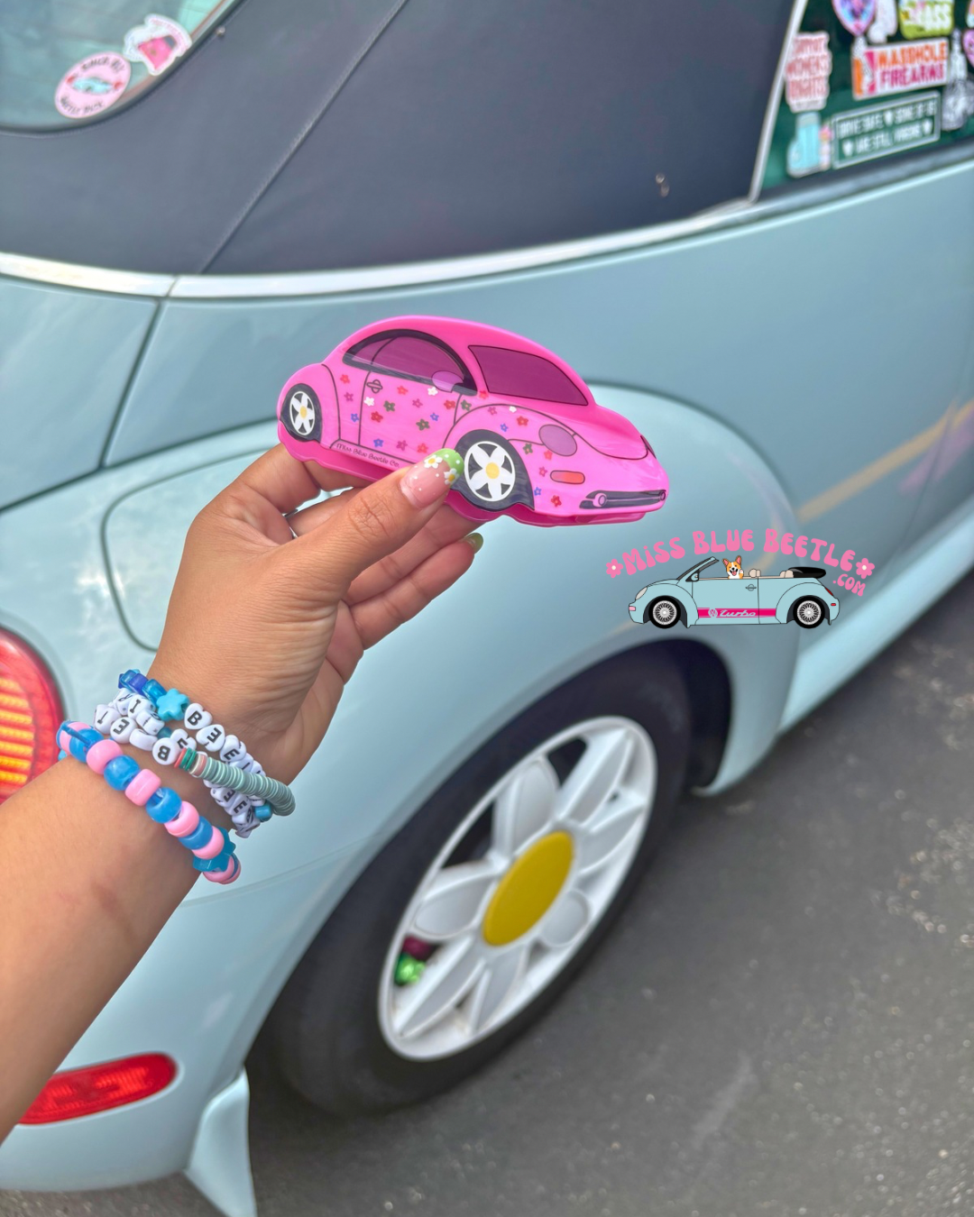 Pink Punch Buggy Hair Claw/Clip