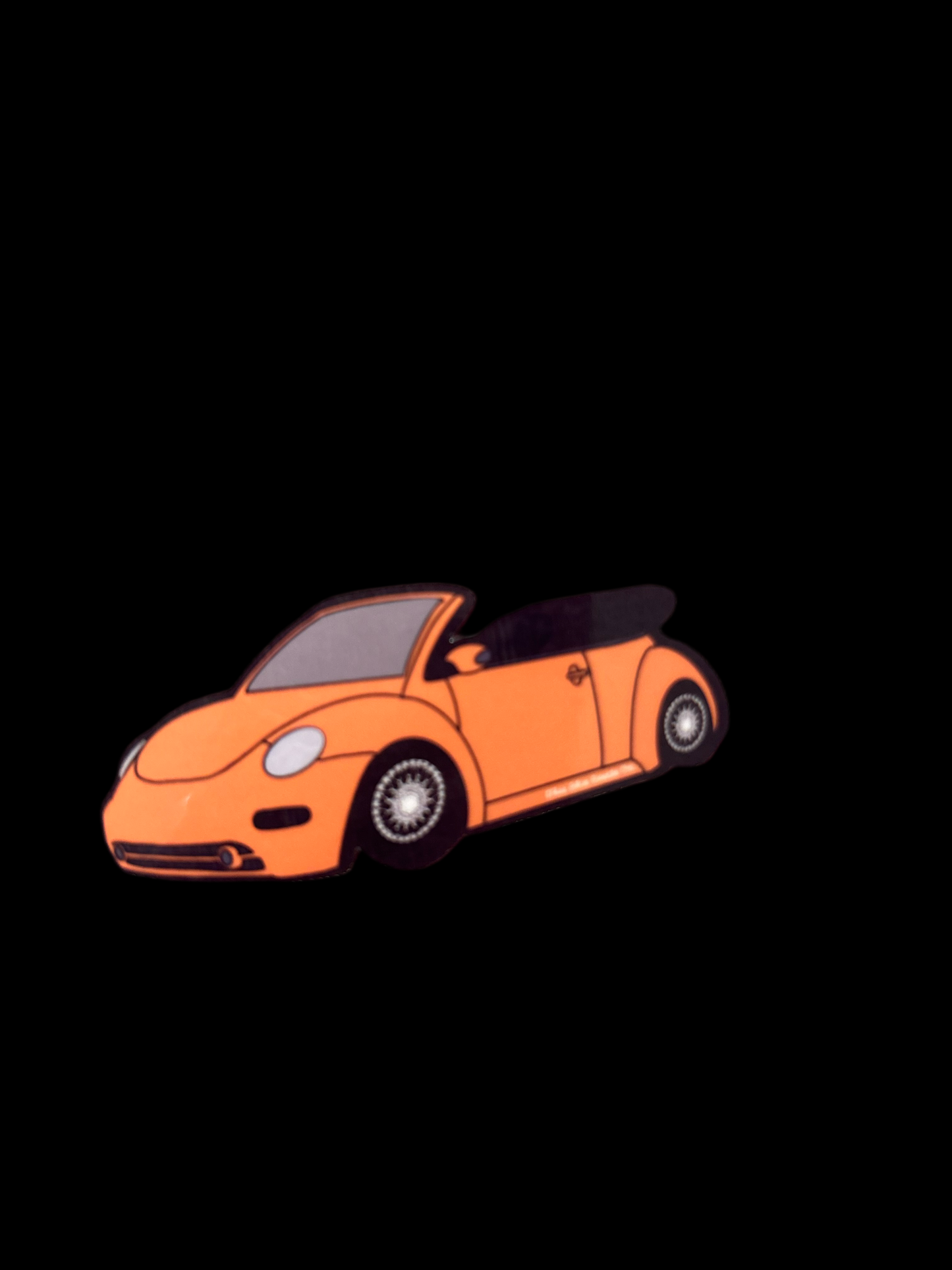 Orange bug new beetle convertible sticker