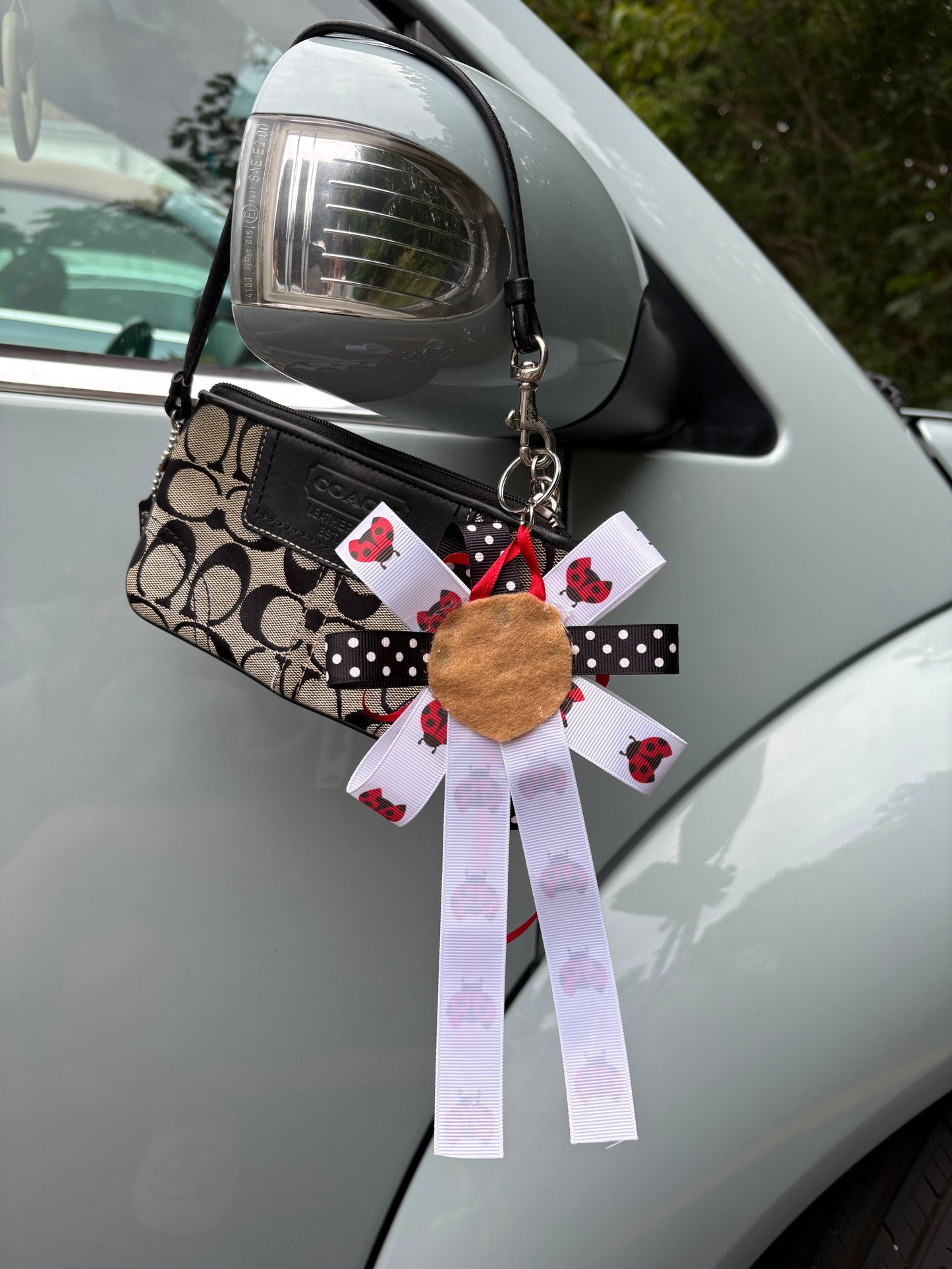Ladybug Ribbon Keychain
