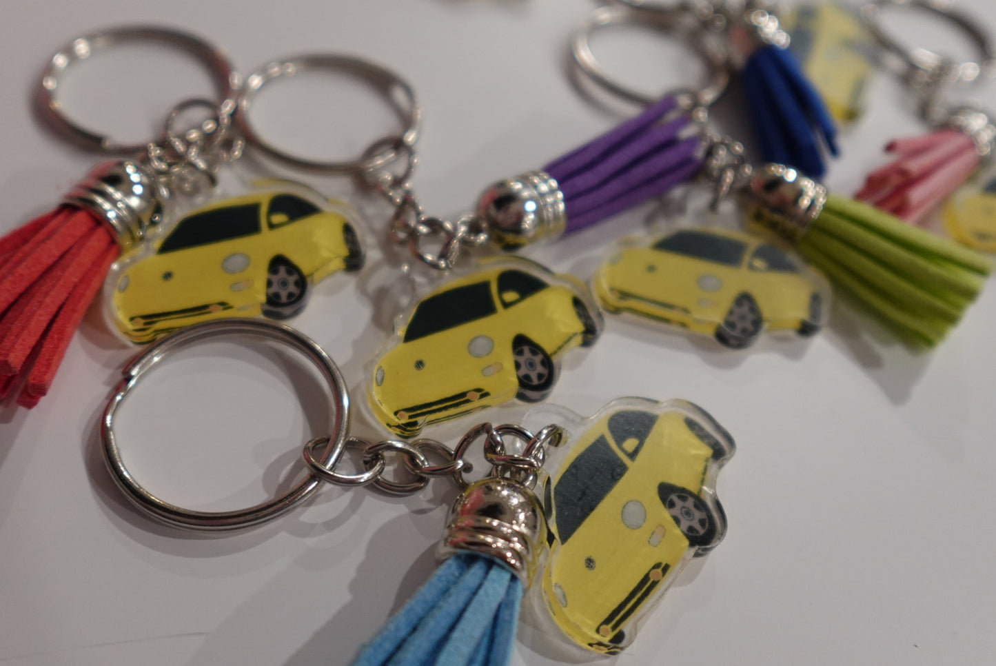 Yellow bug keychain