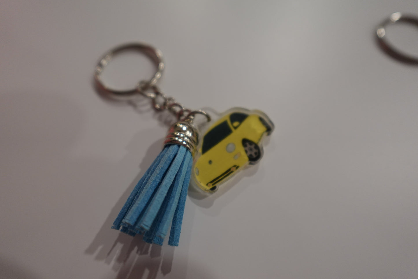 Yellow bug keychain