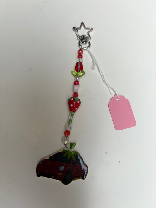 Small Strawberry punch buggy keychain
