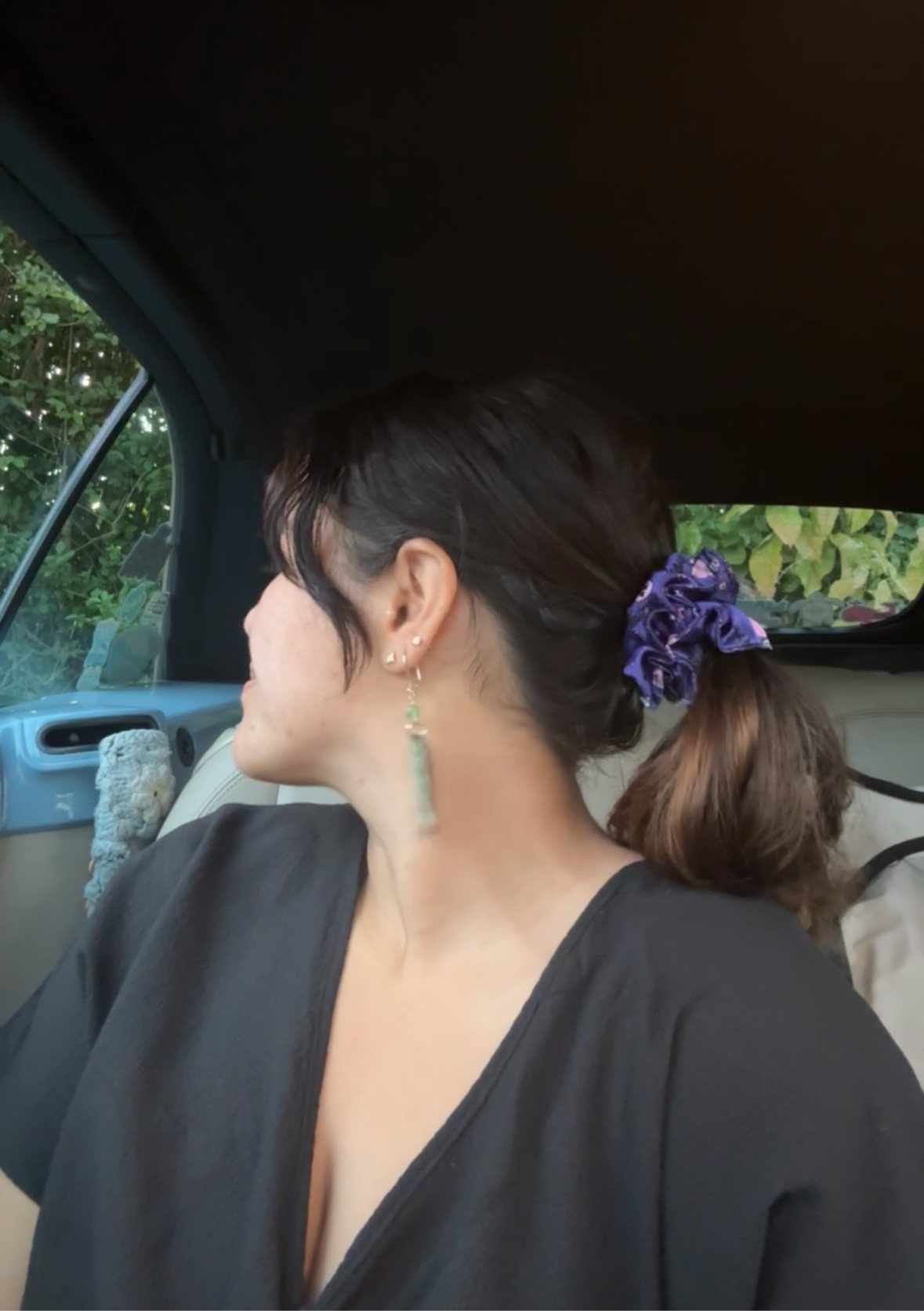 Kuromi satin scrunchie