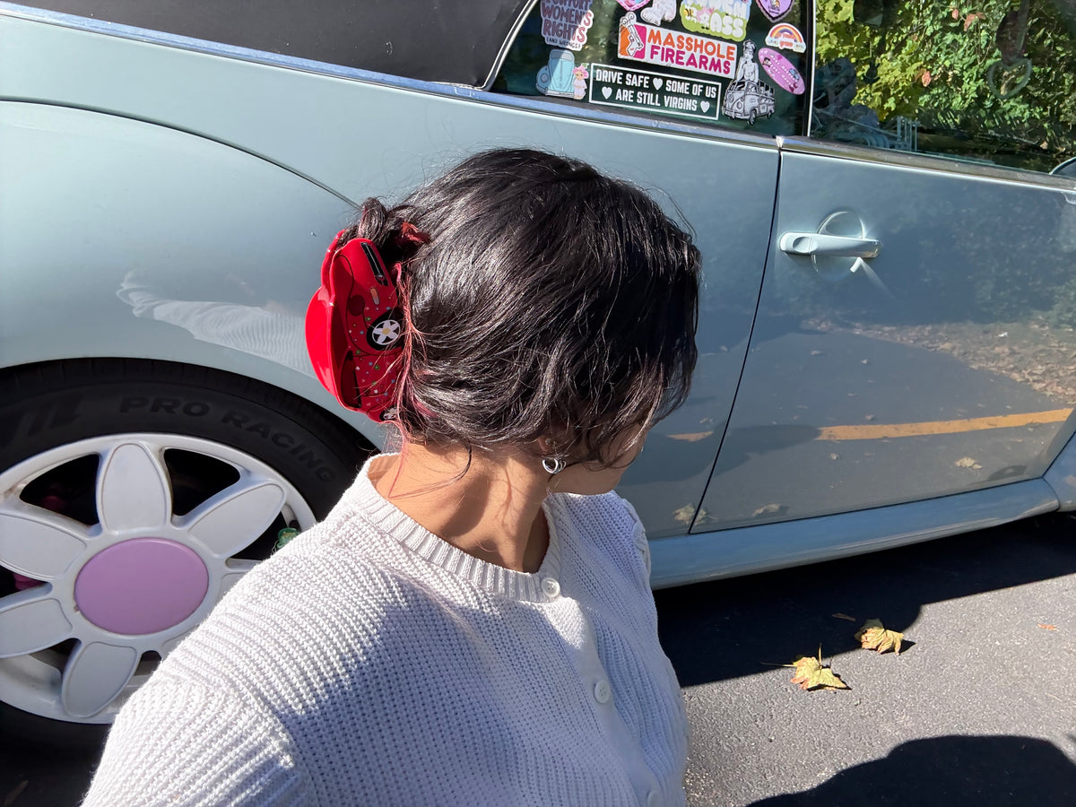 Red Punch Buggy Hair Claw/Clip
