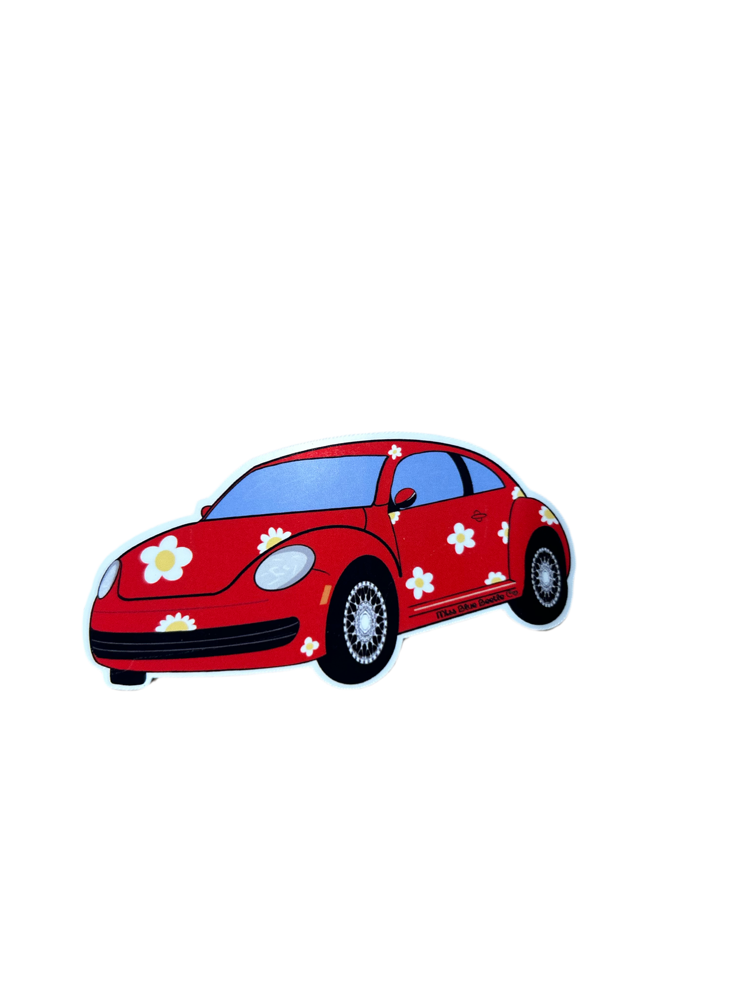 Red Daisy Bug sticker