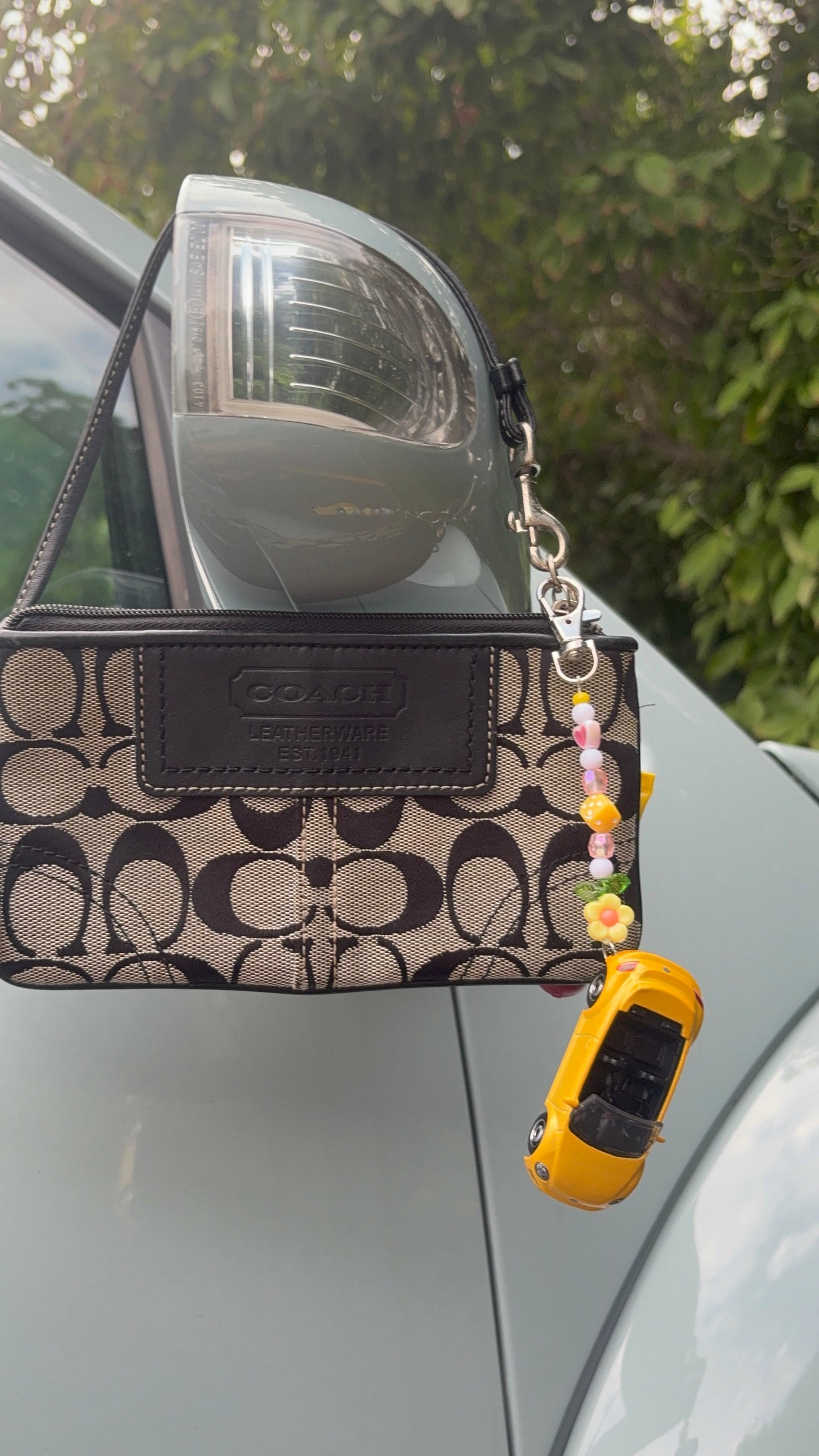 Yellow A5 Punch Buggy Keychain