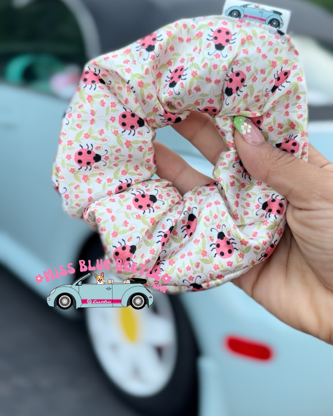 Ladybug soft girl era scrunchie