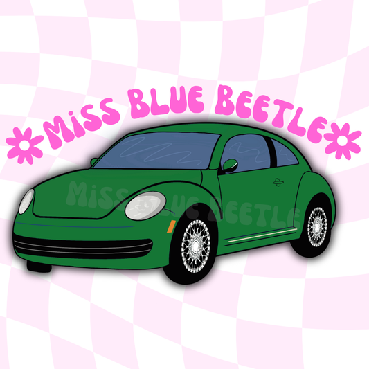 Dark Green Bug sticker