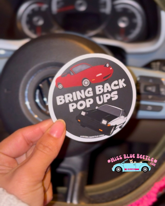 Bring back pop ups Miata & Ae86Sticker