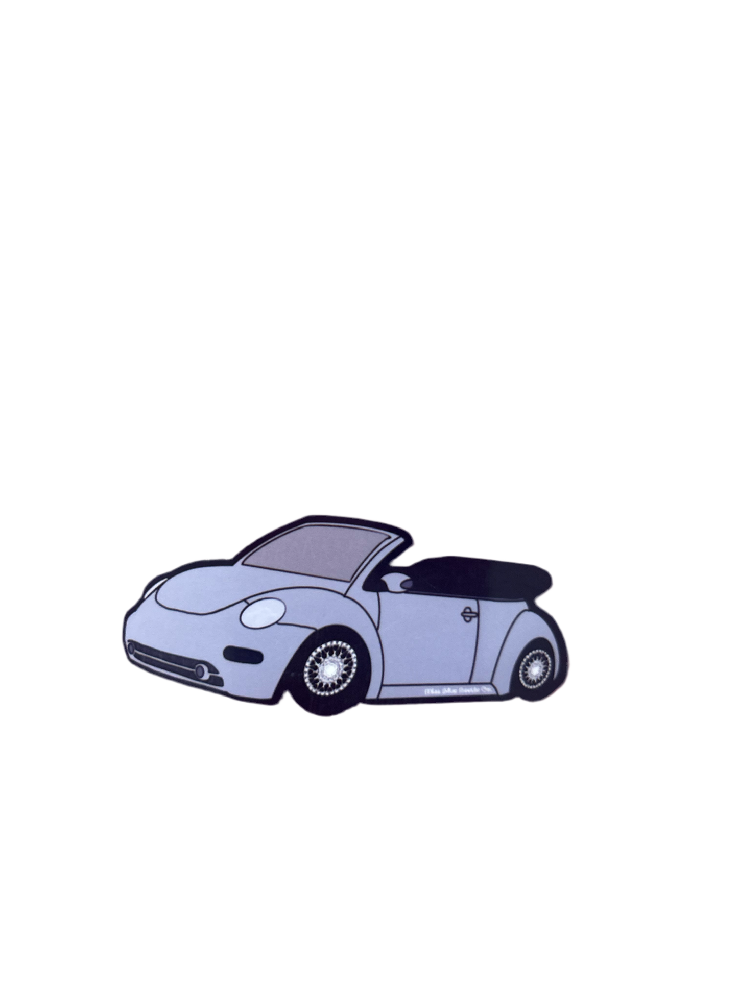 Gray bug new beetle convertible sticker