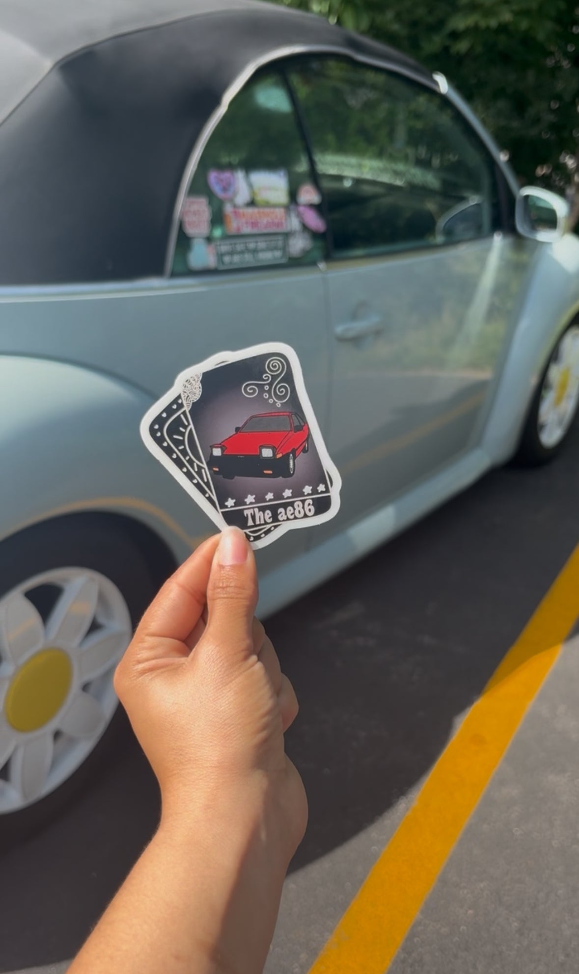 The Ae86 tarot card decal