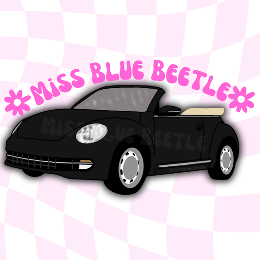 Black bug A5 convertible sticker