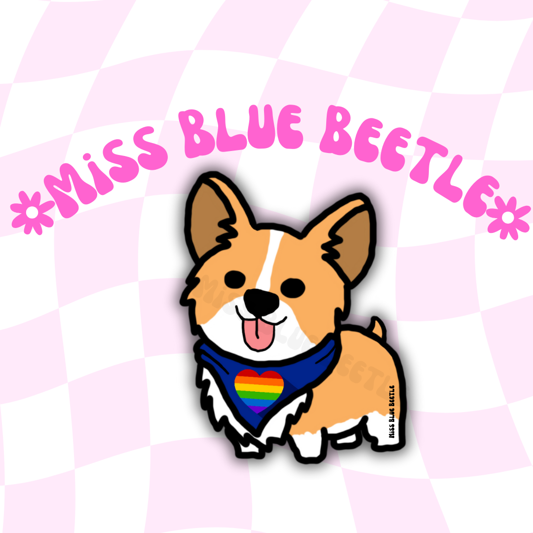 Pride Corgi sticker