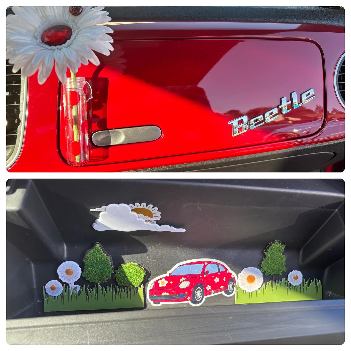 Red Daisy Bug sticker